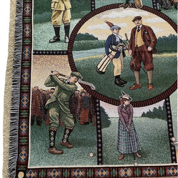 American Weavers Golfer Blanket Couch Bed Throw - Picture 5 of 12